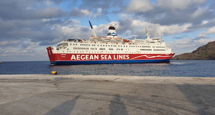 &Lambda;ή&mu;&nu;&omicron;&sigmaf;: &Nu;έ&alpha; &alpha;&nu;&alpha;&tau;&rho;&omicron;&pi;ή &delta;&rho;&omicron;&mu;&omicron;&lambda;&omicron;&gamma;ί&omicron;&upsilon; &alpha;&pi;ό &tau;&eta;&nu; Aegean Sea Lines &gamma;&iota;&alpha; &tau;&omicron; &laquo;Ά&nu;&epsilon;&mu;&omicron;&sigmaf;&raquo;